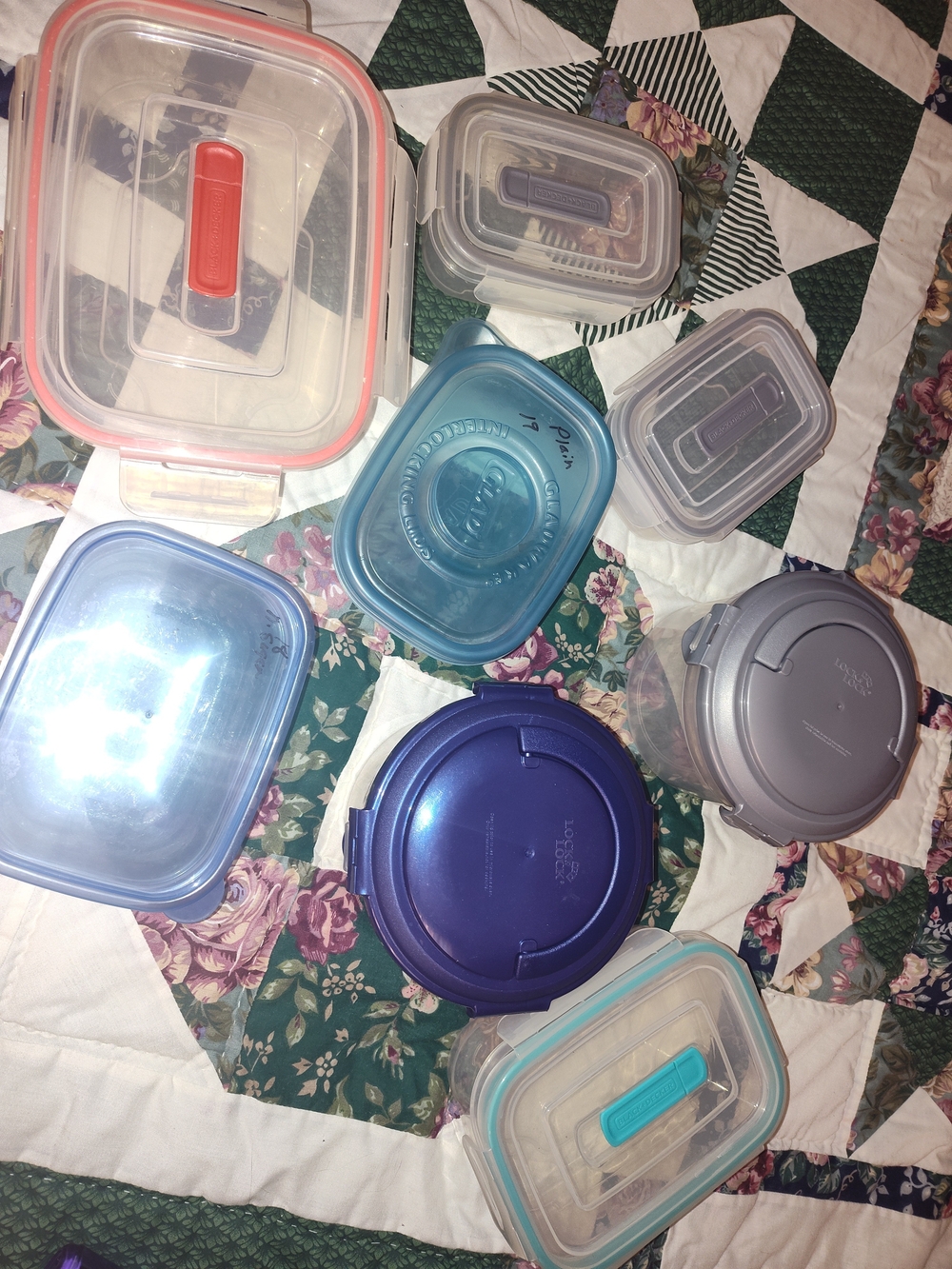 Assorted Plastic Food Storage Container Set - Multi-Color